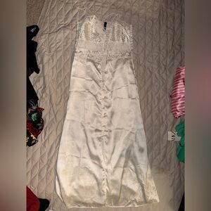 Zara White Maxi Lace Dress